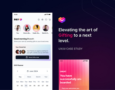 Social Gifting App - Case Study branding case study corporate gifting design gifting mobile app paylove product design social social gifting ui ux ux ui