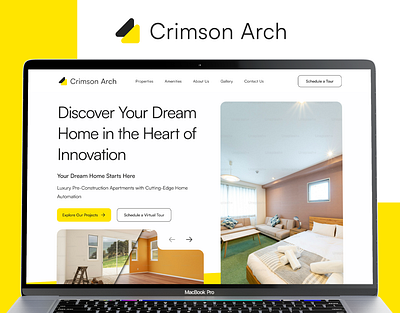 Crimson Arch - Web Design and Branding branding design case study luxuryhomes modernarchitecture realestatewebsite realstate responsivedesign ui design uiux web design