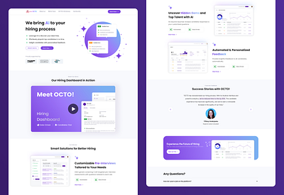 OCTO Hiring Platform ai company hiring job landing page saas ui