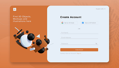 Sign-up page UI Design adobe xd create account ui design dashboard ui design design digital product design digital product designer figma figma designer figma ui ux figma ui ux designer illustration miro designer prototyping sign up page ui design ui ui ux design uiux design user experience design user interface design wireframing