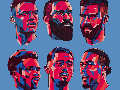 Top 9 Football faces illustrated character football football faces football illustrated illustration illustrator people portrait portrait illustration procreate soccer soccer illustrated