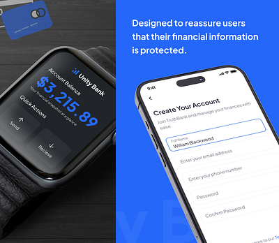 Unity Bank App - Account Creation account creation banking app branding fintech app iwatch design onboading flow signup ui ux design