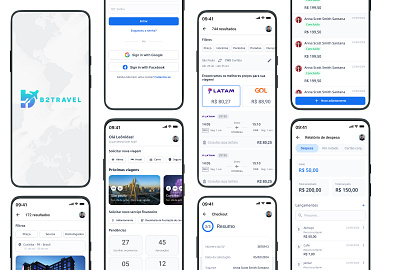 B2Travel app expense flight hotel login obt product product design splashscreen travel ui ux