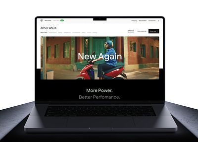 Ather Web Design app design ather design ev design ev vehicle ev website graphic design ui ui design user experience user interface ux vector website design