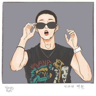 Photocard - Kpop Merch card fanart illustration kpop merchandise