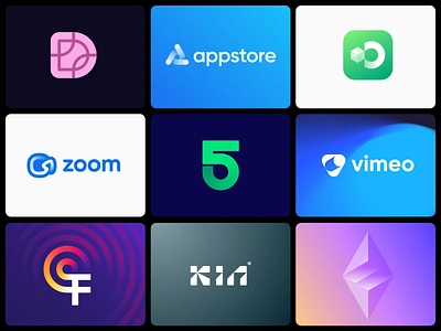 Rebrands for Fun Collection ai blockchain branding defi design gradient icon identity lepisov lettering logo rebrand saas tech web3