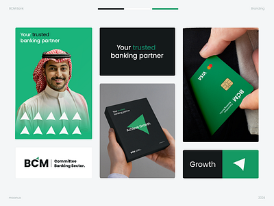 BCM Brand Visual Identity ashique ukkadan bank logo banking bcm brand brand identity branding clean financial financial logo fintech logo identity logo logo design logotype minimal moonux riyadh saudi arabia visual identity