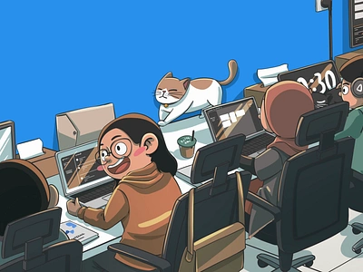 Work at Hatypo👀✨ 2d 2d illustration animation brand illustration branding character character illustration clip studio paint csp digital illustration illustration illustration design illustrator motion graphics office office illustration people illustration procreate work illustration working illustration