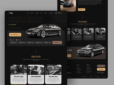 Airport Transfer Landing Page car website landing page uiux web design