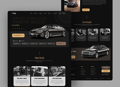 Airport Transfer Landing Page car website landing page uiux web design