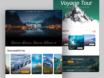 Tourism Landing Page landing page tour travel uiux web design