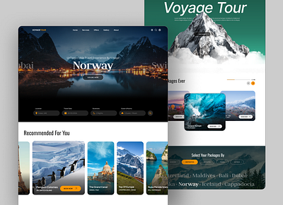 Tourism Landing Page landing page tour travel uiux web design