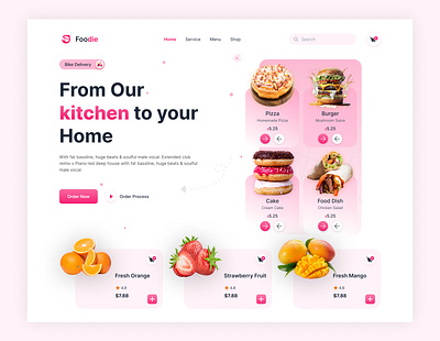 Food Hero Section Design design food hero page hero section landing page modern ui ui ux web design