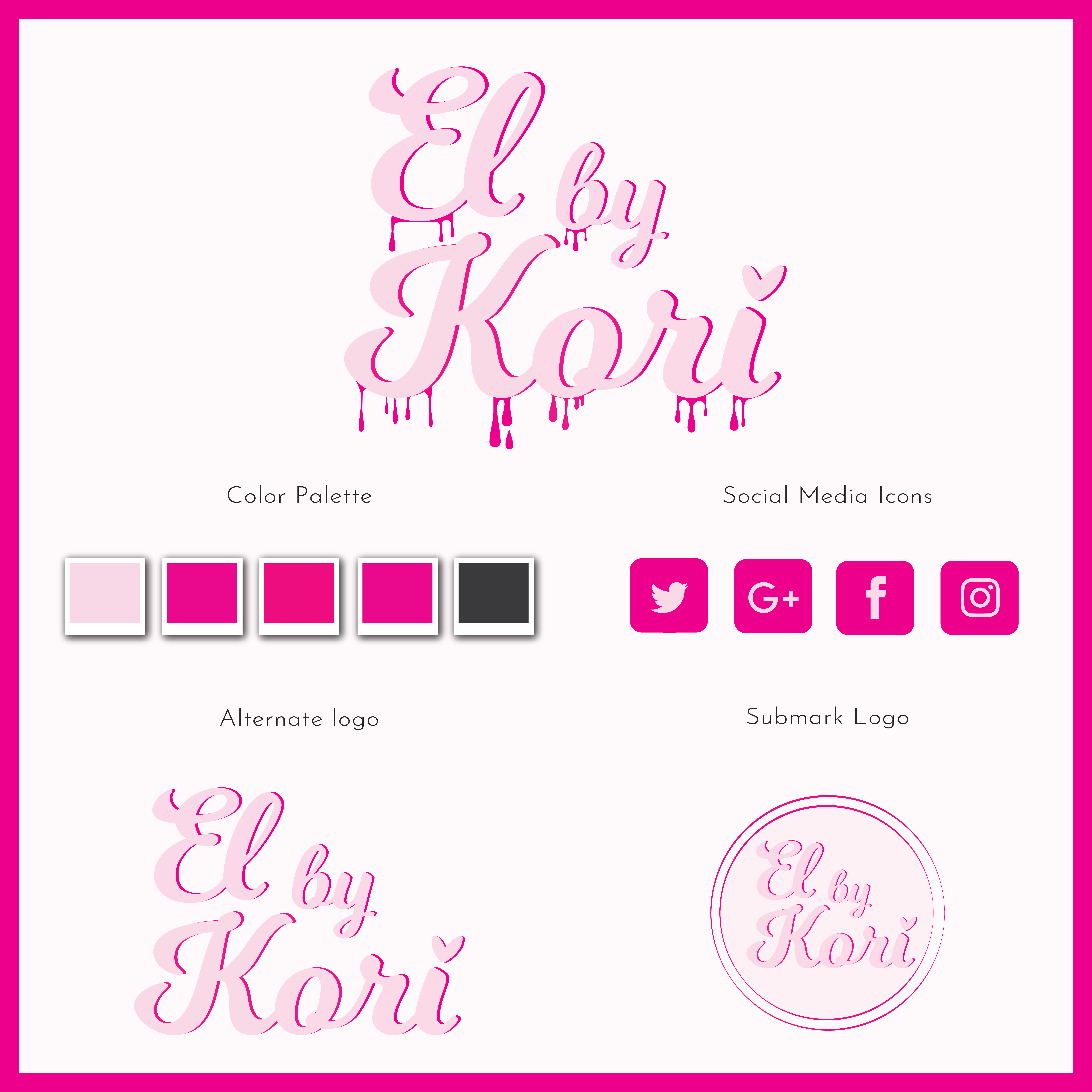 Example of EL by KORI Brand Board – Typography Logo