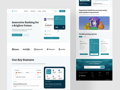 Mintory - Finance SaaS landing page banking banking landing page banking saas landing page dashboard finance finance landing page finance saas landing page landing page landing page design product design saas saas design saas landing page ui ui design ux ux design