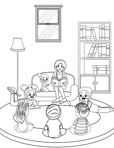 Kids Coloring Book bw art coloring book illustration illustrator kids book