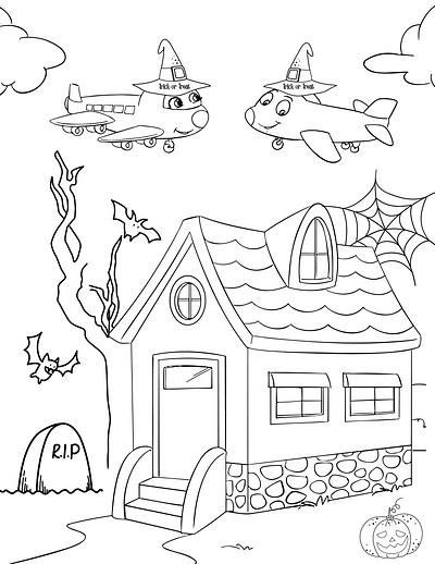 Kids Coloring Book coloring book halloween illustration illustrator kids book story book