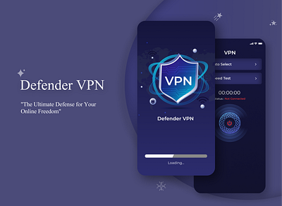 VPN App Design aoo design ui ui design ux design vpn web design