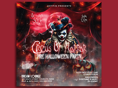 Halloween Flyer Template scary