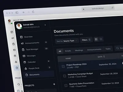 Prodify Document Viewer - Dark Mode darkmode document preview document viewer figma saas task management ui uiux