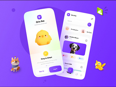 Pet App UI Design figma graphic design ui ux