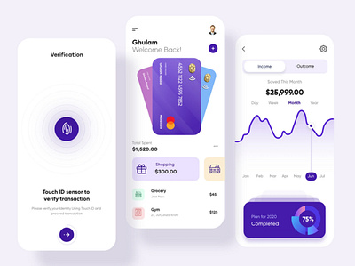 Wallet app UI Design figma graphic design ui