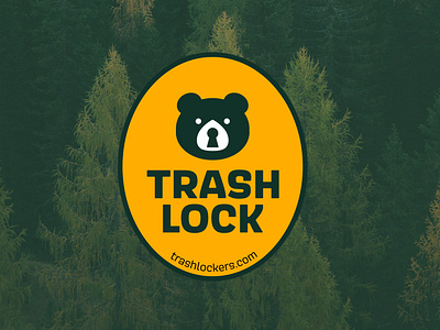 Trash Lock Logo graphic design logo