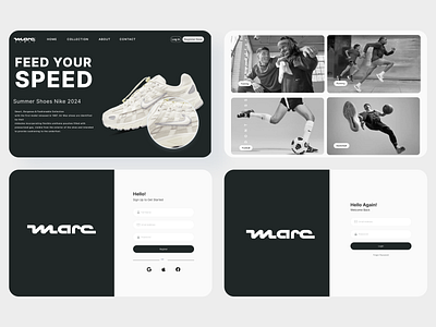 MARC Website- Black & White ui ux