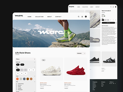 E-commerce Website branding ui ux