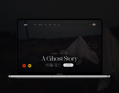 A24 Web Design Concept – Surreal and Dark Aesthetics V2 eerie atmosphere