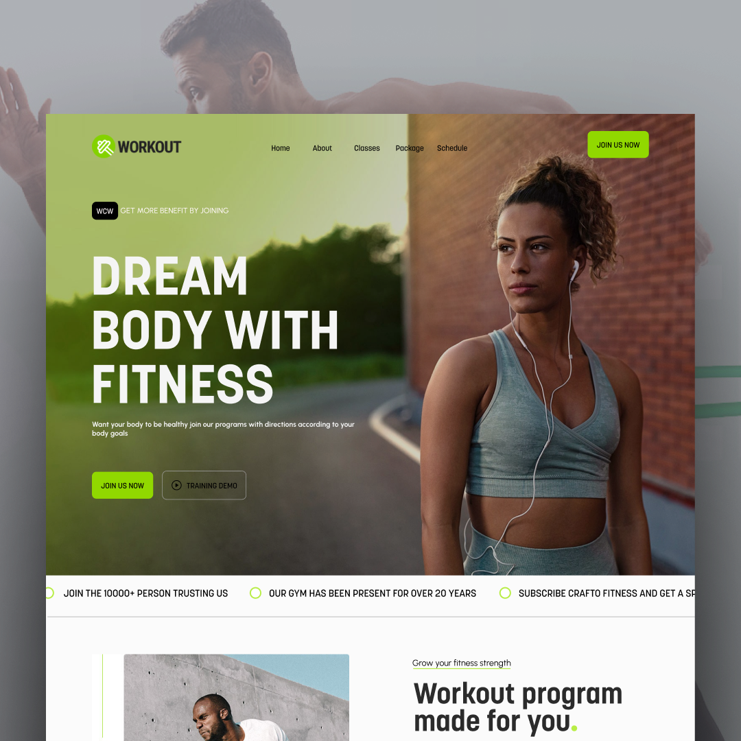 Gym Website figma fitness gym uiui webiste workout