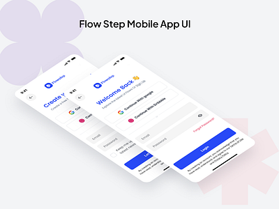 SignUp and Login page UI for Mobile App branding graphic design login mobile app sign sign up ui