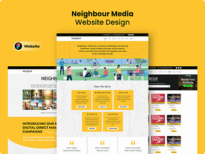 Neighbour Media Website Design figma graphic design ui ux web design