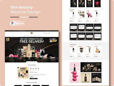 She Beauty Website Design figma graphic design ui ux webdesign