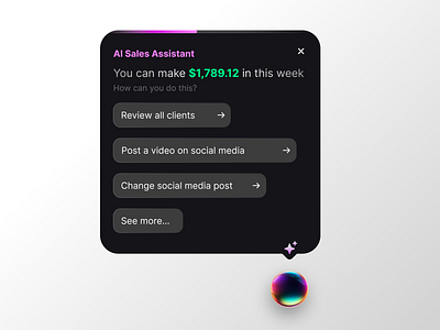 🚀 Meet Your AI Sales Assistant! 🤖✨ 3d a.i animation interaction modal sales ui