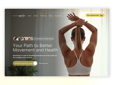 Osteopath Website - Hero Exploration design graphic design health hero medical ui web web design website