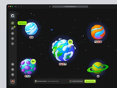 Choose your planet ✨ design experience planet ui universe ux