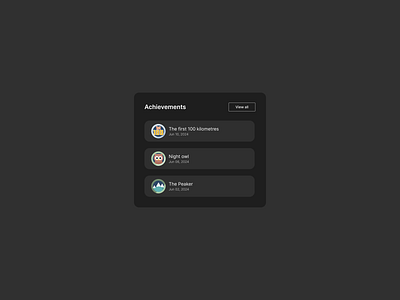 Achievements & Awards achievements awards daily dailyui design graphic design ui uidesigner uiux