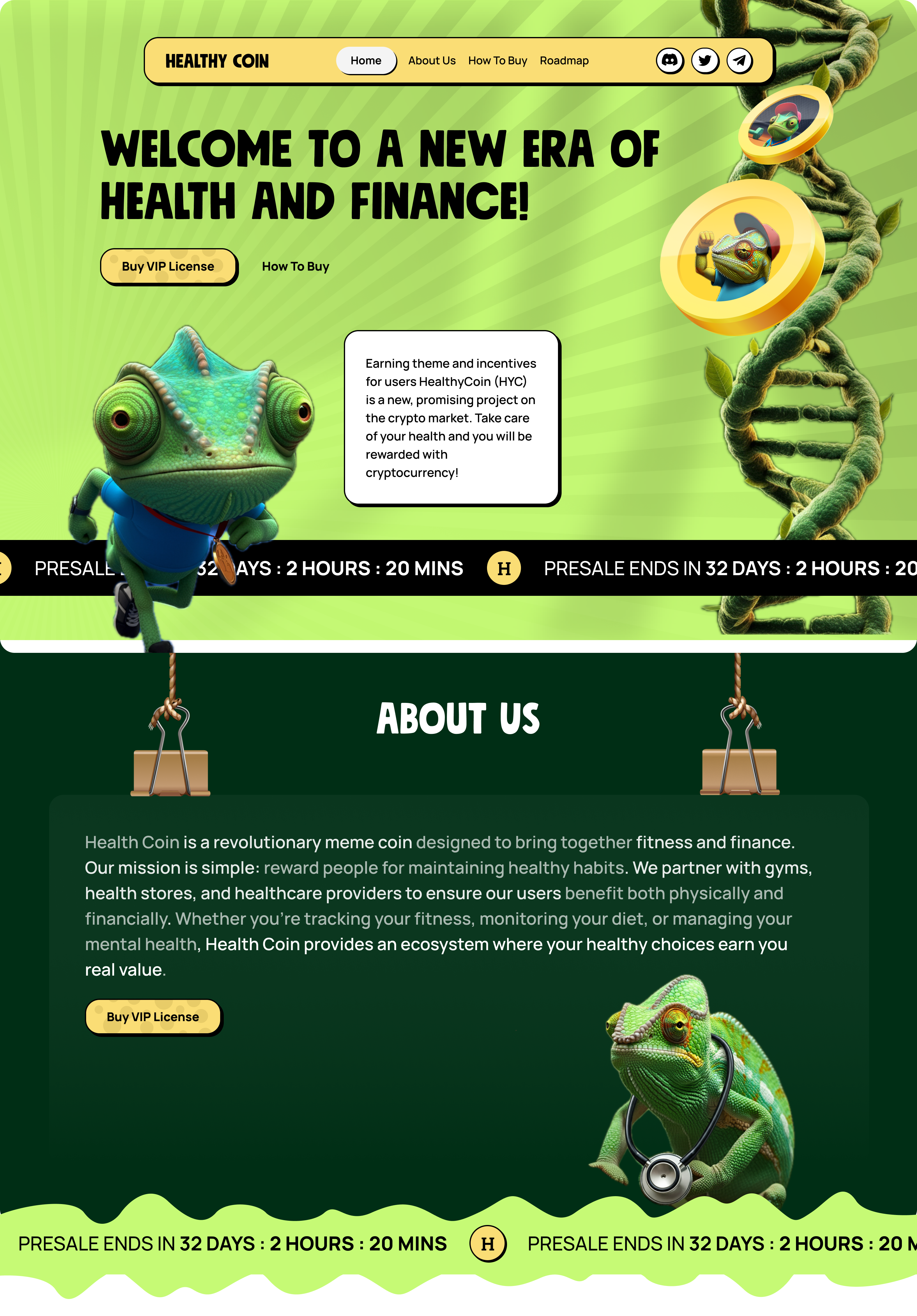 Hyc memecoin illustration landing page memecoin ui design