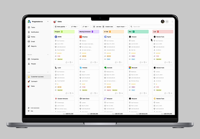 CRM Dashboard Design - Sales Page crm dashbard product design