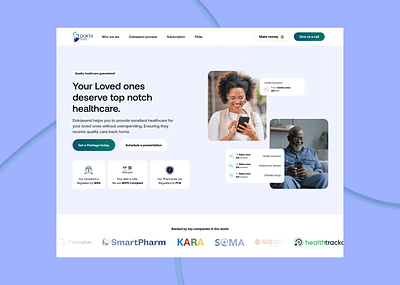 Doktasend website design health website motion graphics product design ui ux website