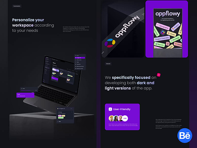 UI/UX Design for AppFlowly CRM - AI collaborative workspace ai appflowly branding crm dark dashboard managing system platform product design web design workspace