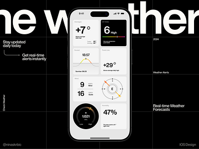 Weather - Mobile App Concept app design concept design home page interface ios iphone minimal mobile ui ui design ux weather widget