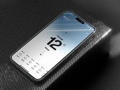 Weather - Mobile App Concept app design concept design home page interface ios iphone minimal mobile ui ux weather widget