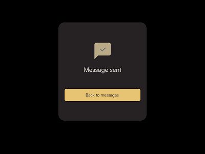 Success screen for messaging app design ui ux