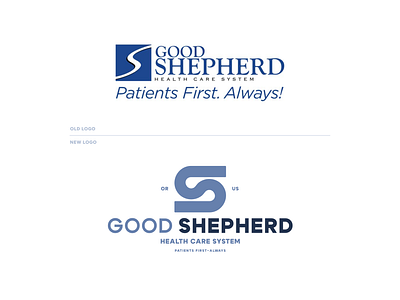 Good Shepherd Logo Redesign Concept brand identity branding graphic design hospital logo lettermark logo logomark logotype redesign s logo simple logo vector