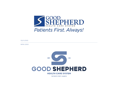 Good Shepherd Logo Redesign Concept brand identity branding graphic design hospital logo lettermark logo logomark logotype redesign s logo simple logo vector