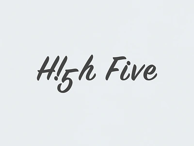 High Five! | Typographical Poster font graphic design graphics letters poster sans serif simple text typography word