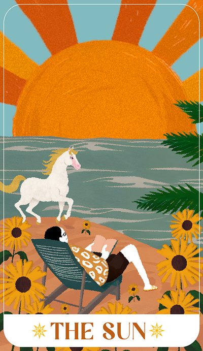 My Design For The Sun Tarot Card colors design drawing graphic design tarot cards