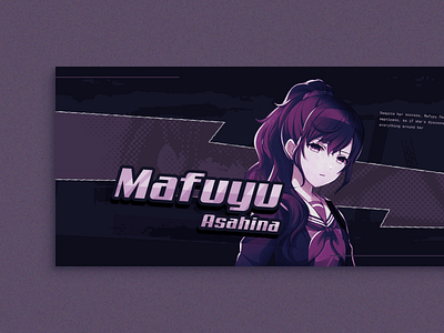 Mafuyu Asahina X/Twitter Header anime anime banner anime gfx anime header design designer gfx graphic design graphic designer header header design twitter banner twitter header x banner x header